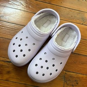 Fuzzy Purple Crocs Size 11